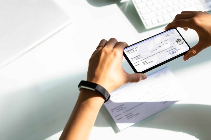 Remote Check Deposit Taking Photo